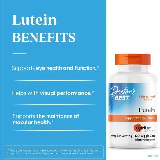 Doctor's Best Lutein With OptiLut 10mg Vcaps 120