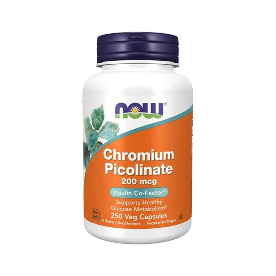 NOW Foods Chromium Picolinate 200mcg Capsules 250 Capsules