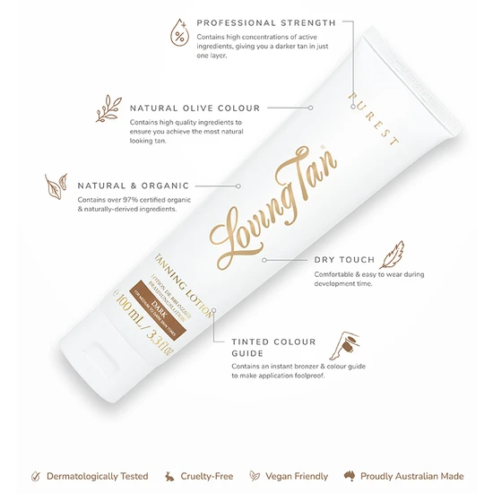 Loving Tan Purest Tanning Lotion Dark 100ml