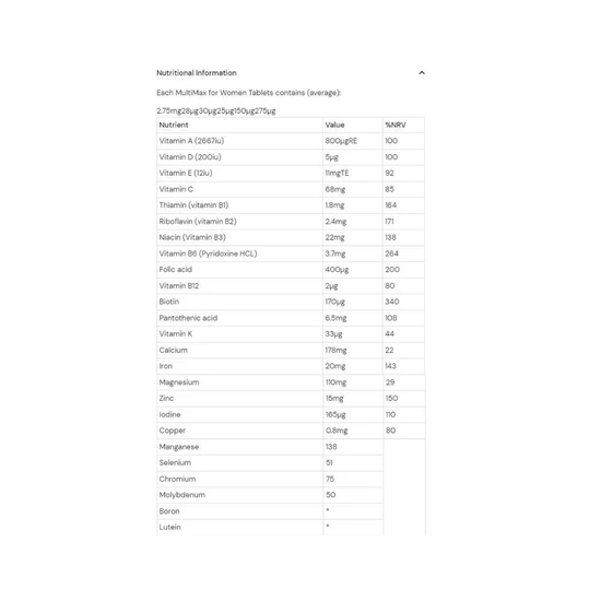Health Aid MultiMax For Women 60 Tablets