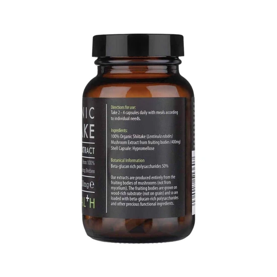 KIKI Health Organic Shiitake Mushroom Extract Vegicaps 60 Vegicaps