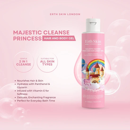 Erth Skin London Majestic Cleanse Princess Hair & Body Gel