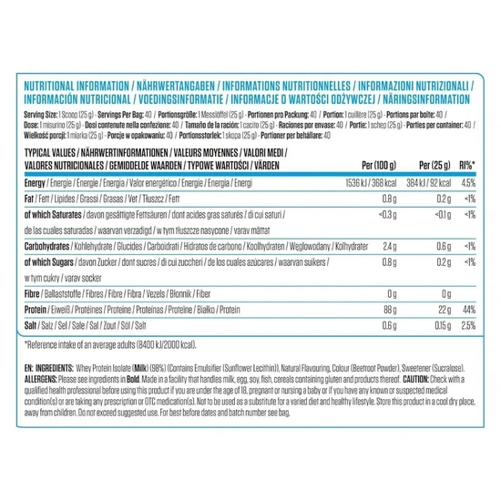 Applied Nutrition ISO-XP Whey Protein 1000g-Strawberry