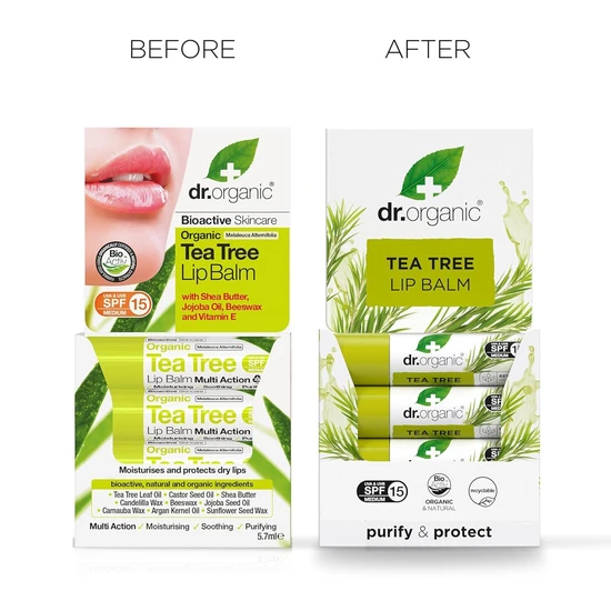 Dr. Organic Bioactive Skin Care Organic Tea Tree Lip Balm SPF 15 5.7ml