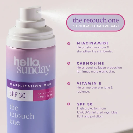 Hello Sunday The Retouch One Reapplication Mist SPF 30 With Niacinamide 75ml