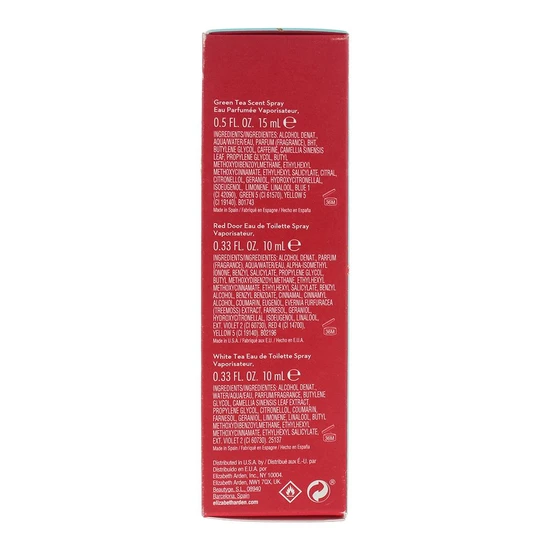 Elizabeth Arden Holiday Fragrance Gift Set 10ml Red Door Eau De Toilette + 10ml White Tea Eau De Toilette + 15ml Green Tea Scent Spray