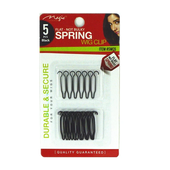 Magic Collection Flat Spring Wig Clip Black SWC5 5 pcs / Black