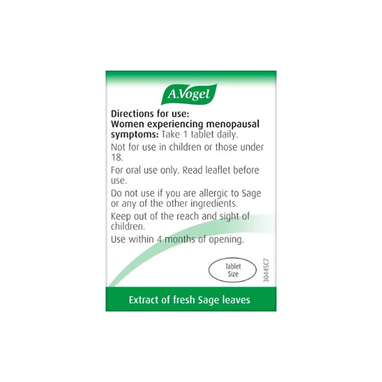 A.Vogel Menoforce Sage Stress Sleep & Mood Tablets 30 Tablets