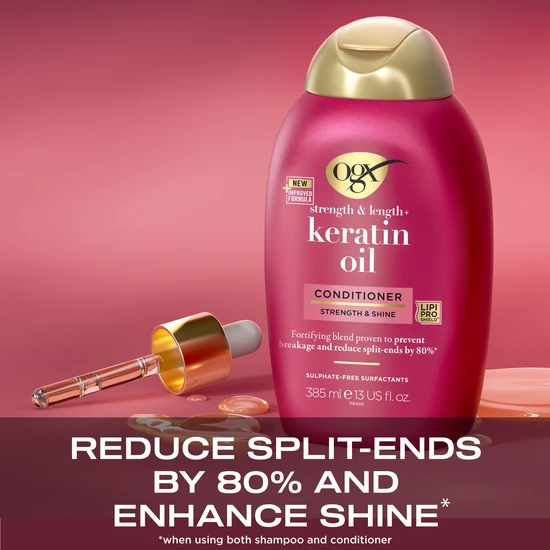 OGX® Strength & Length + Keratin Oil Conditioner 385ml