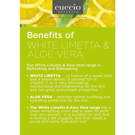 Cuccio Butter Blend 240gm White Limetta & Aloe Vera