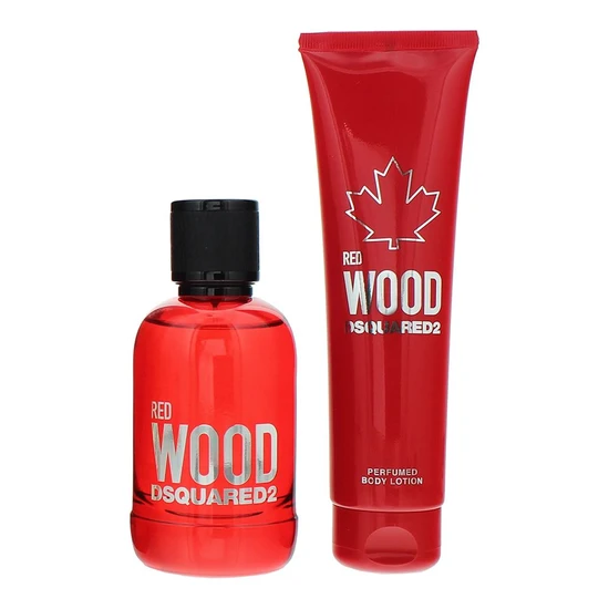 Dsquared2 Red Wood Gift Set 100ml Eau De Toilette + 150ml Body Lotion