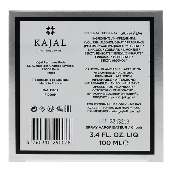 Kajal Fiddah Eau De Parfum 100ml