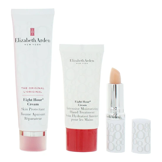 Elizabeth Arden Eight Hour Gift Set Face Cream 50ml - Hand Cream 30ml - Lip Balm 3.5g