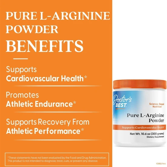 Doctor's Best Pure L-Arginine Powder 300g