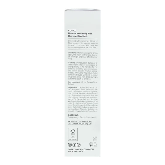 CosRx Ultimate Nourishing Rice Overnight Spa Mask