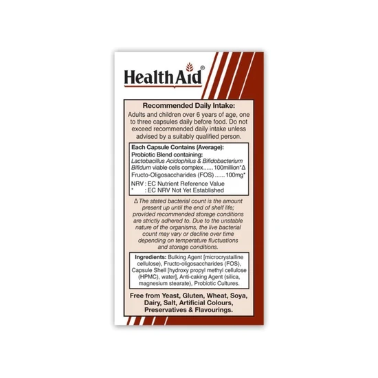 Health Aid Acidophilus Vegicaps 60 Vegicaps