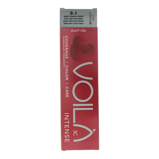 Intercosmo Voila 3c Hair Colour 9.1 Very Light Ash Blonde 60ml