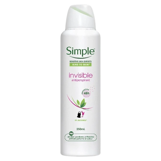Simple Kind To Skin Invisible Antiperspirant Deodorant Spray 250ml