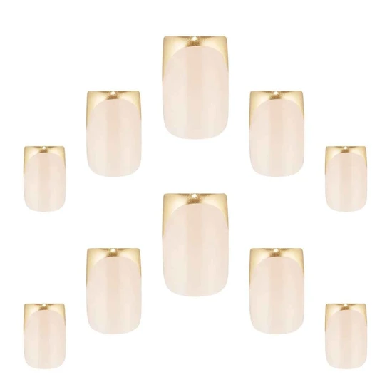 Elegant Touch Nails French 186 Gold Chrome