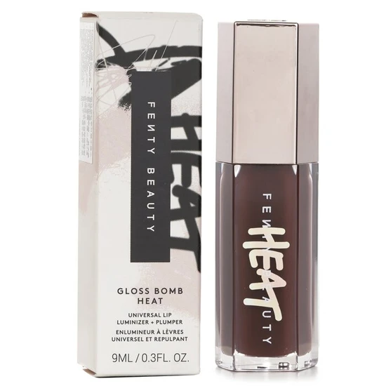 Fenty Beauty Gloss Bomb Heat Universal Lip Luminizer + Plumper 04 Hot Chocolit Heat sheer Rich Brown