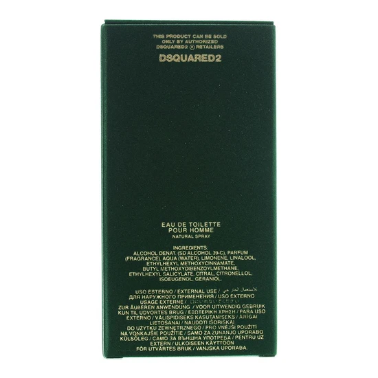 Dsquared2 Green Wood Eau De Toilette 100ml