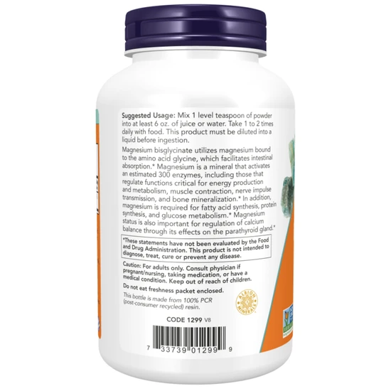 NOW Foods Magnesium Bisglycinate Powder 227g