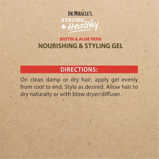 Dr. Miracle's Strong Plus Healthy Biotin & Aloe Vera Nourishing & Styling Gel 340g