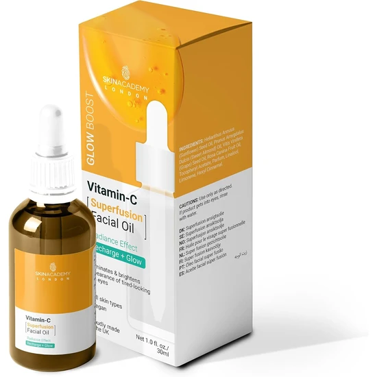 Skin Academy Glow Boost Vitamin C Superfusion Facial Oil 30ml