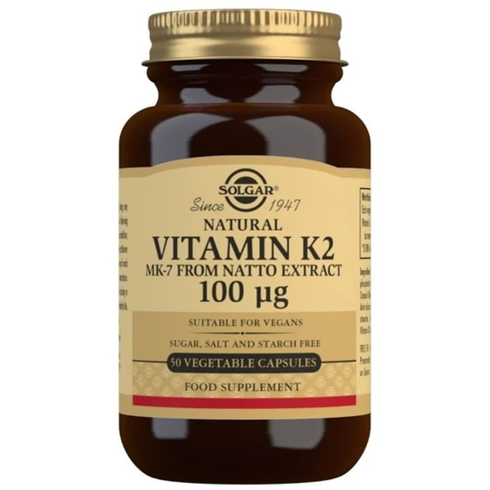 Solgar Vitamin K2 100ug Vegicaps 50 Vegicaps