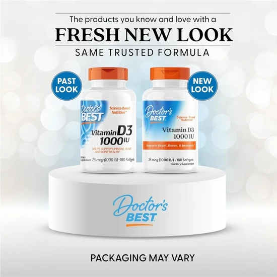 Doctor's Best Vitamin D3 1000iu 180 Softgels