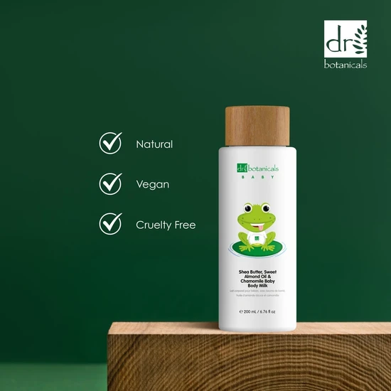 Dr Botanicals Sweet Almond Oil & Chamomile Baby Body Milk 200ml