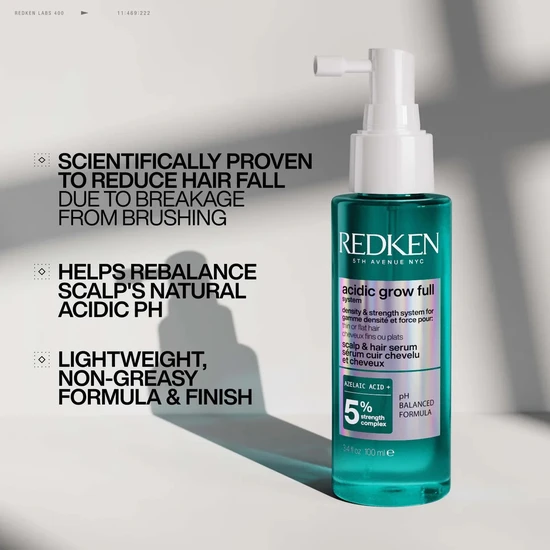 Redken Acidic Growth Full System Hair Serum For Thin Hair, Strengthens & Thickens 100ml