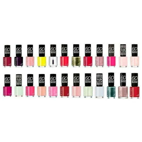 Rimmel 60 Second Rita Ora Super Shine Nail Polish Pack Of 15