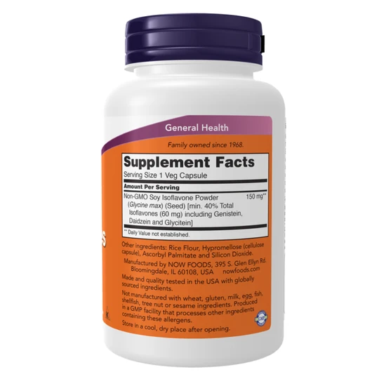NOW Foods Soy Isoflavones Capsules 120 Capsules