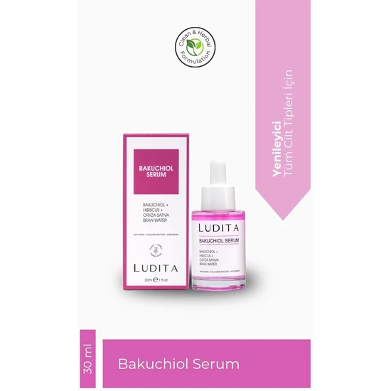Ludita Bakuchiol + Hibiscus Anti-Ageing Serum 30ml