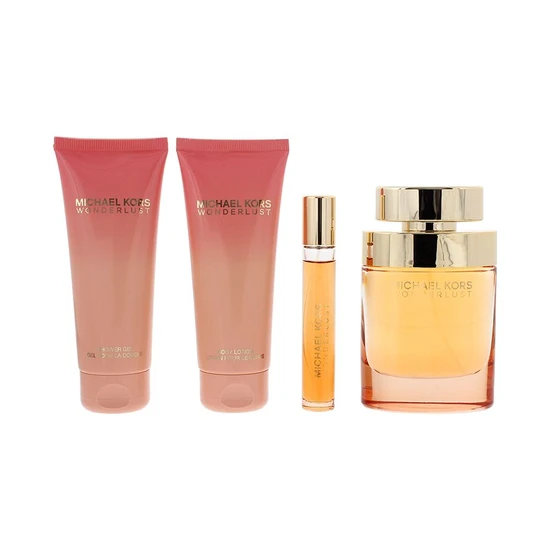 Michael Kors Wonderlust Eau De Parfum Gift Set 100ml, 100ml Shower Gel, 100ml Body Lotion & Mini