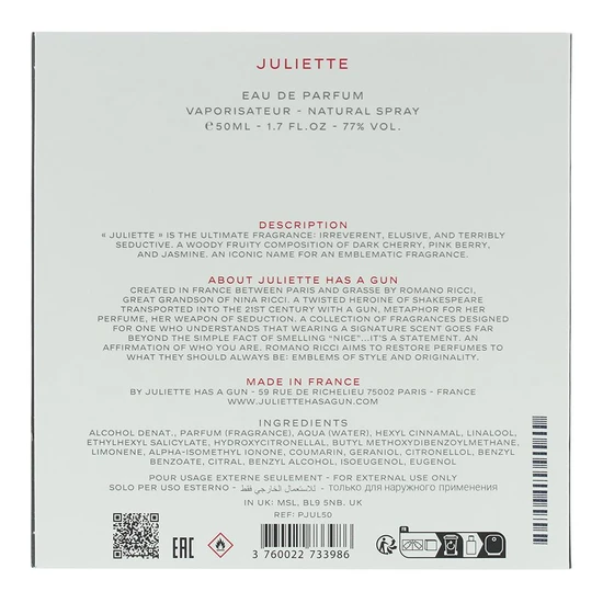 Juliette Has a Gun Juliette Eau De Parfum 50ml