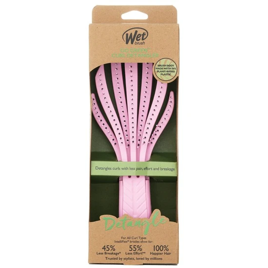 Wet Brush Go Green Curly Detangling Hair Brush Pink