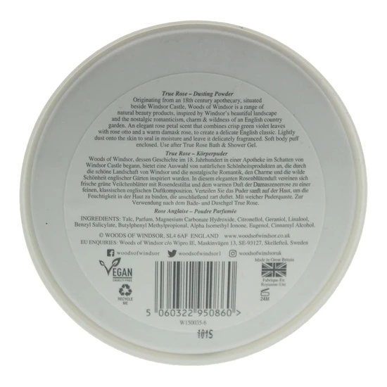 Woods of Windsor True Rose Dusting Powder 100g