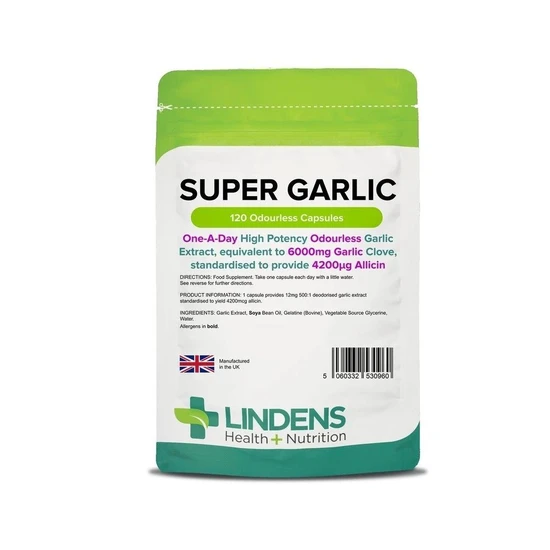 Lindens Super Garlic 6000mg Capsules 120 Capsules
