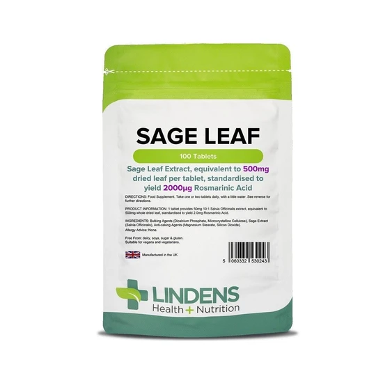 Lindens Sage Leaf 500mg Tablets 100 Tablets