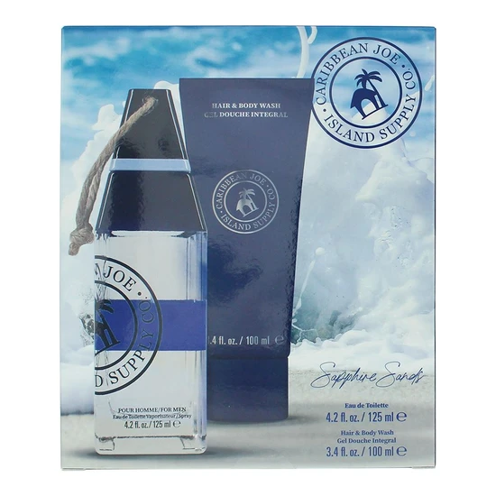 Caribbean Joe Sapphire Sands Eau De Toilette Gift Set 125ml Eau De Toilette + 100ml Body Wash