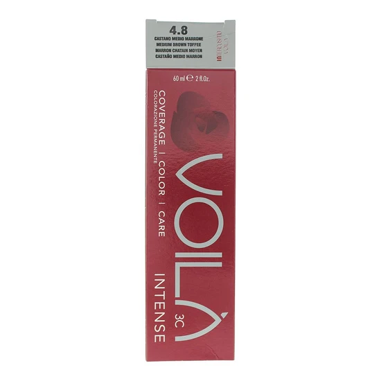 Intercosmo Voila 3c Intense Hair Colour 4.8 Medium Brown Toffee