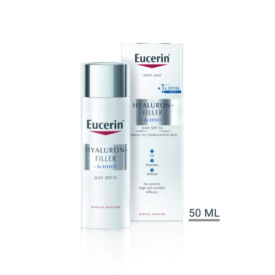 Eucerin Hyaluron-Filler 3x Effect Day Cream Normal Skin SPF 15 50ml