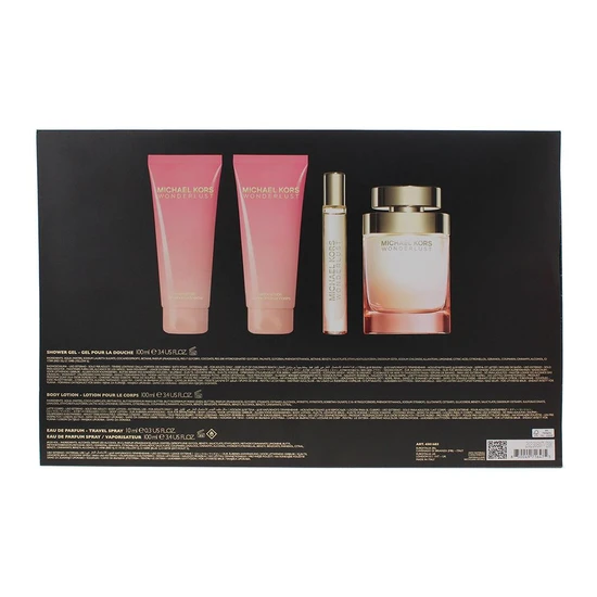 Michael Kors Wonderlust Eau De Parfum Gift Set 100ml, 100ml Shower Gel, 100ml Body Lotion & Mini