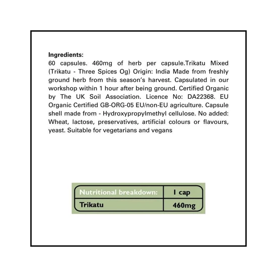 Fushi Organic Trikatu x 60 Capsules