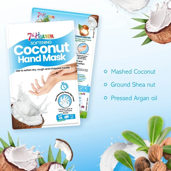 Montagne Jeunesse 7th Heaven Softening Coconut Hand Mask 1 Pair