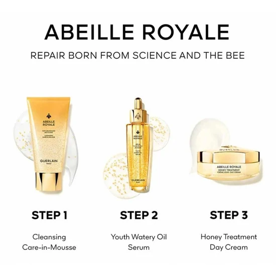 GUERLAIN Gift Set: Day Cream 50ml Cleansing Foam 40ml Oil Serum 15ml