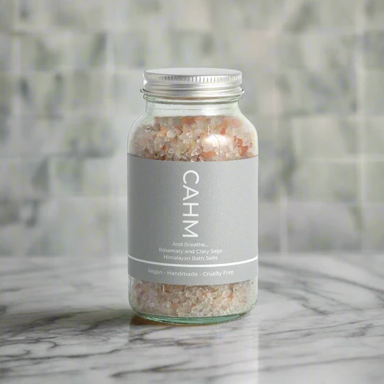 CAHM Himalayan Bath Salts BREATHE Rosemary & Clary Sage 280g