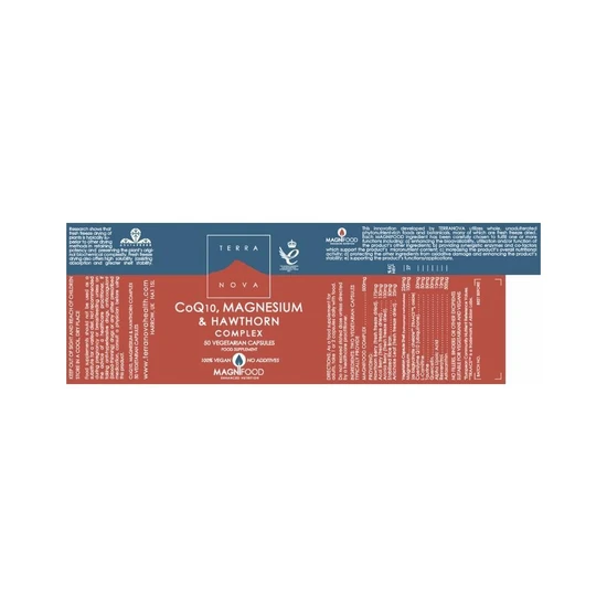Terranova CoQ-10, Magnesium & Hawthorn Complex Vegicaps 50 Vegicaps
